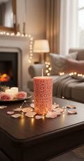 Romantic pillar candle